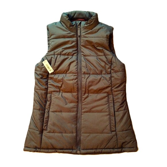 Amazon Essentials Women's Mid-Weight Puffer Vest ~ Olive, Sz Small ~ SOFT! ~ NWT - Picture 1 of 15